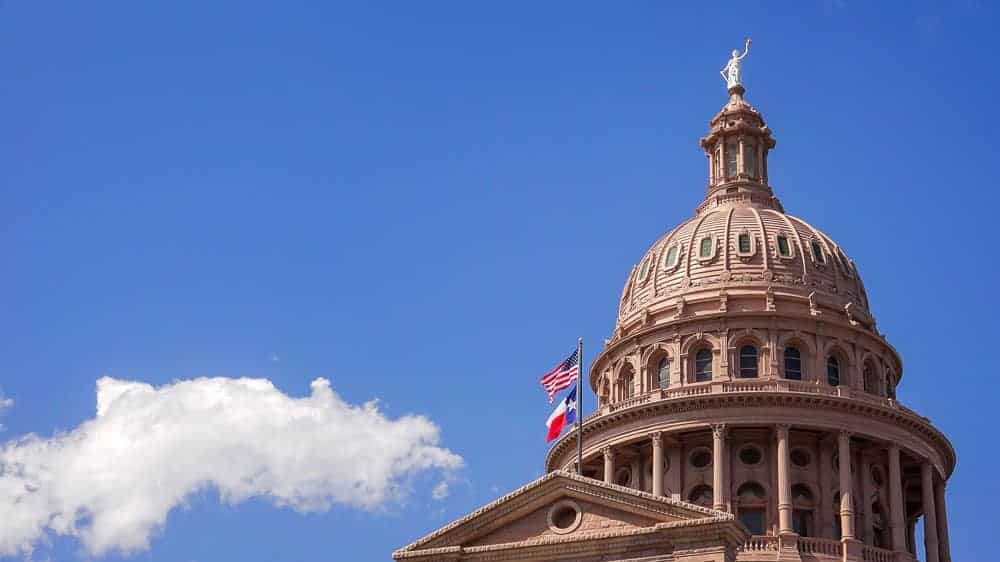 A picture of the Texas State Capitol Building